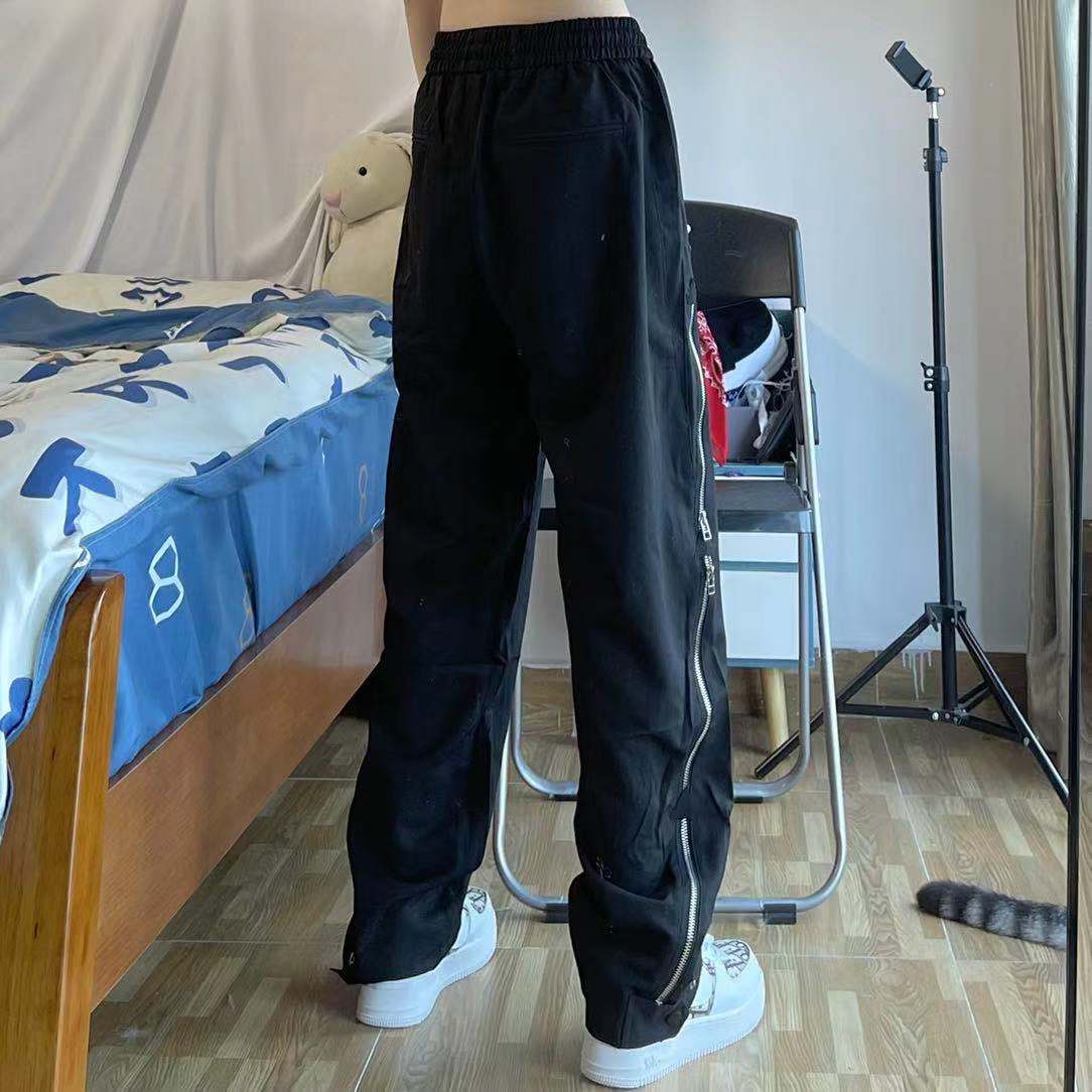Fashion Side Zipper Stitching Casual Trousers