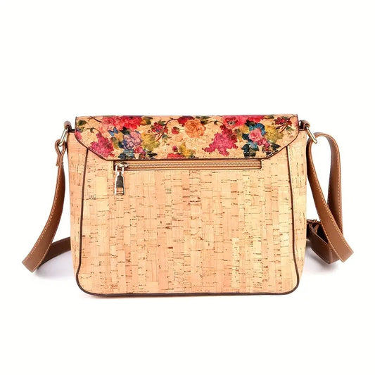 New Cork Vintage Printed Flip Saddle Bag Fashion All-match