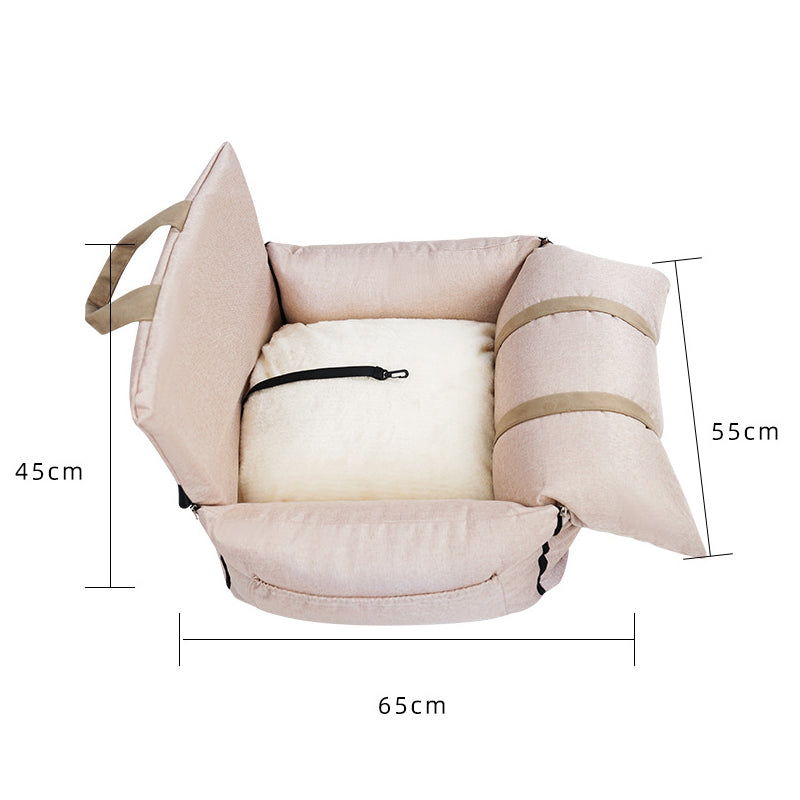 Car Cat And Dog Pet Sofa Nest Lattice Color Matching Portable Folding