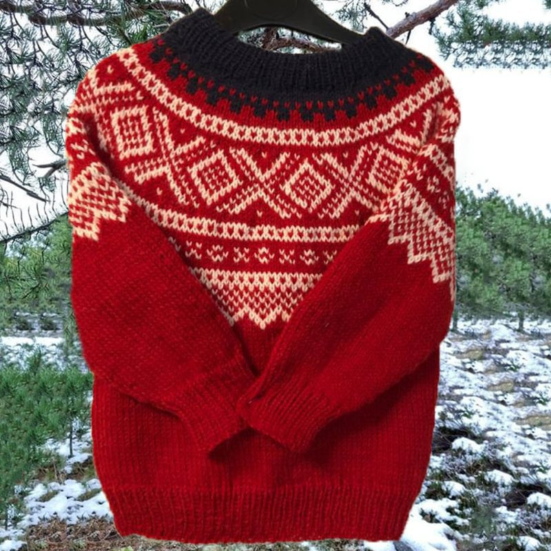 Mens Crew-Neck Sweatshirt With 3D Digital Print On Coarse Needle Fabric