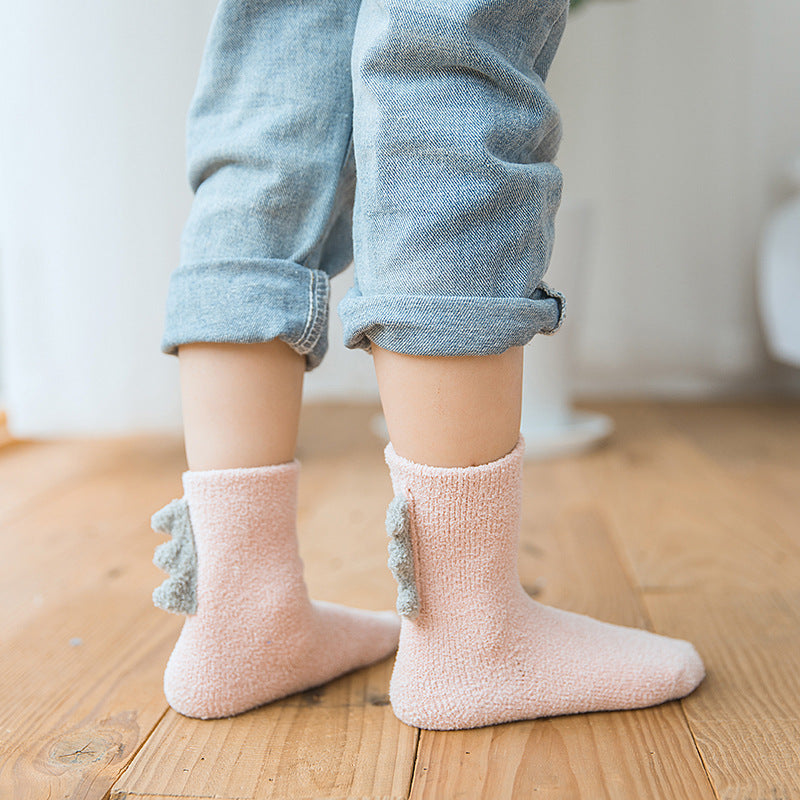 Thickened Coral Fleece Floor Socks For Babies Perfect For Fall And Winter