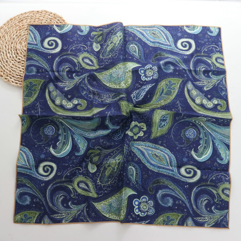 Women's Retro Easy Matching Cashew Print Pure Cotton Scarf Hair Band
