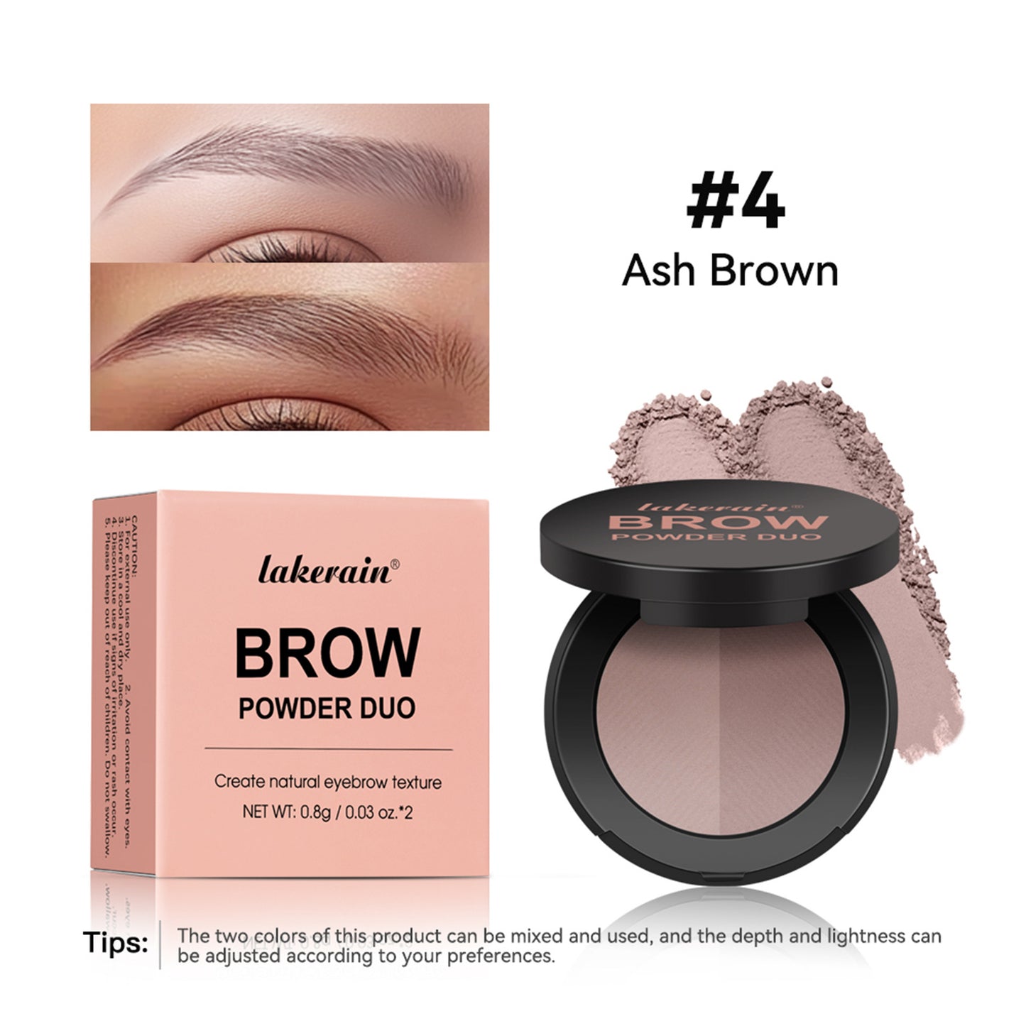 Two-tone Eyebrow Powder Long-lasting Fadeless Natural