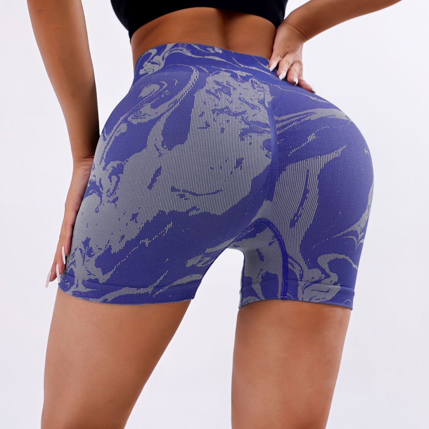 European And American Quick-drying Printing Hip Raise Yoga Pants Belly Contracting Fitness Peach Hip Sports High-waisted Trousers