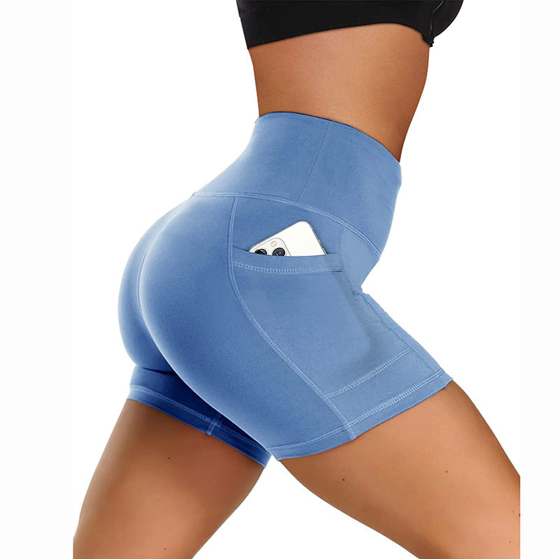 Hip Raise Slim Fit Running Sports Tight Stretch Shorts