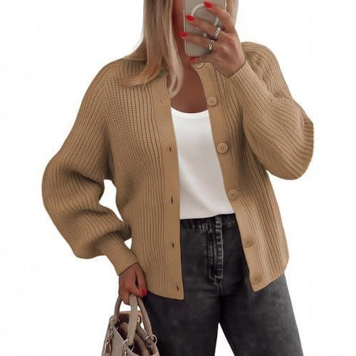 Round Neck Buckle Autumn Fashion Clothing Sweater