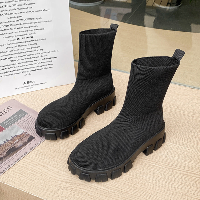 Short Thin Skinny Boots Women's Short Boots