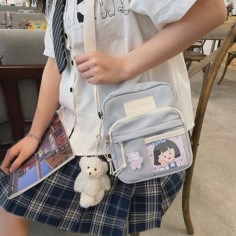 Cute Creative Transparent Student Cross-body Casual Simple Shoulder Bag