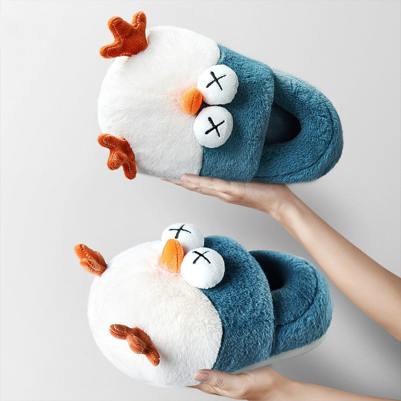 Boys Cotton Slippers Cute Bag With Winter Warm Indoor Non-slip Home Furnishing