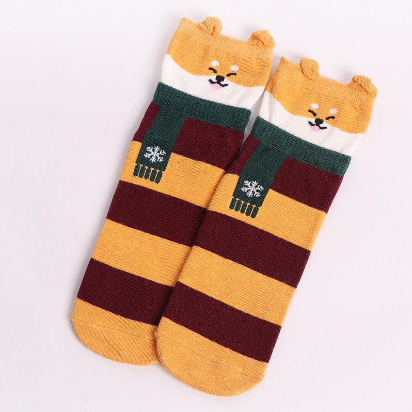 Puppy Cute Socks Christmas Socks In Tube
