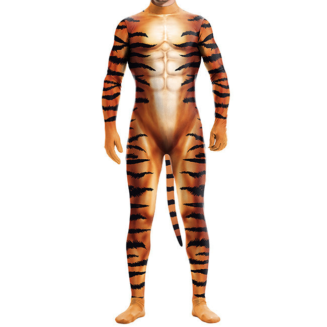 3D Printed Animal Couple Performance One-piece Tights