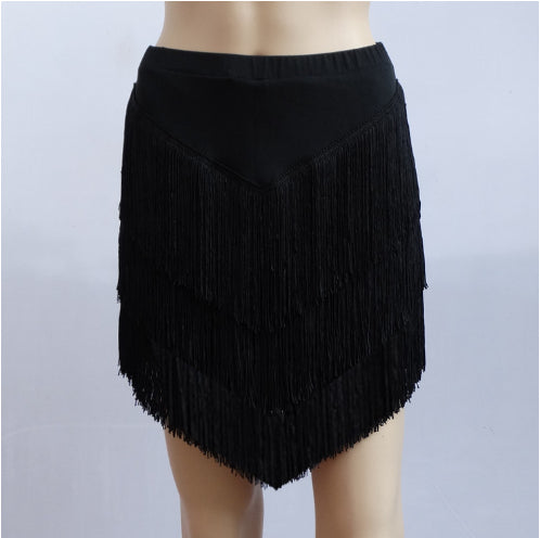 Women's SkirtLatin Dance Tassel Skirt For Women's Adult Short Skirt