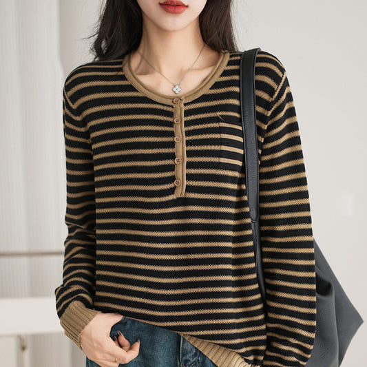 Bottoming Shirt Casual Loose Round Neck Sweater