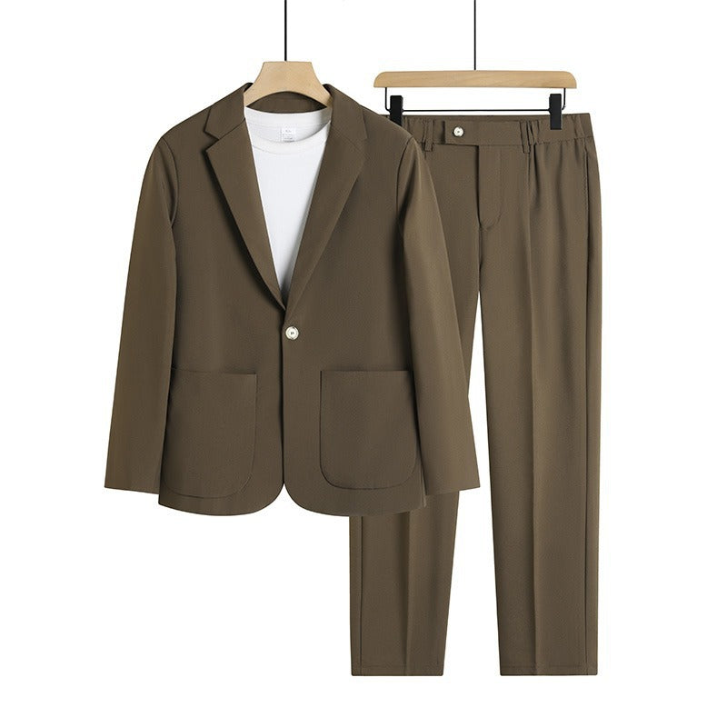 American High Street Leisure Suit Men Loose Drooping Korean Style