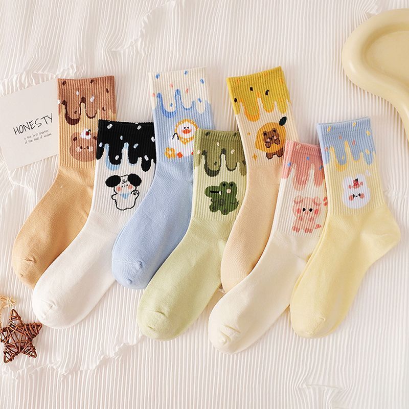 Middle Tube Female Student Middle Tube Korean Style Sweet Cute Japanese Trendy Socks