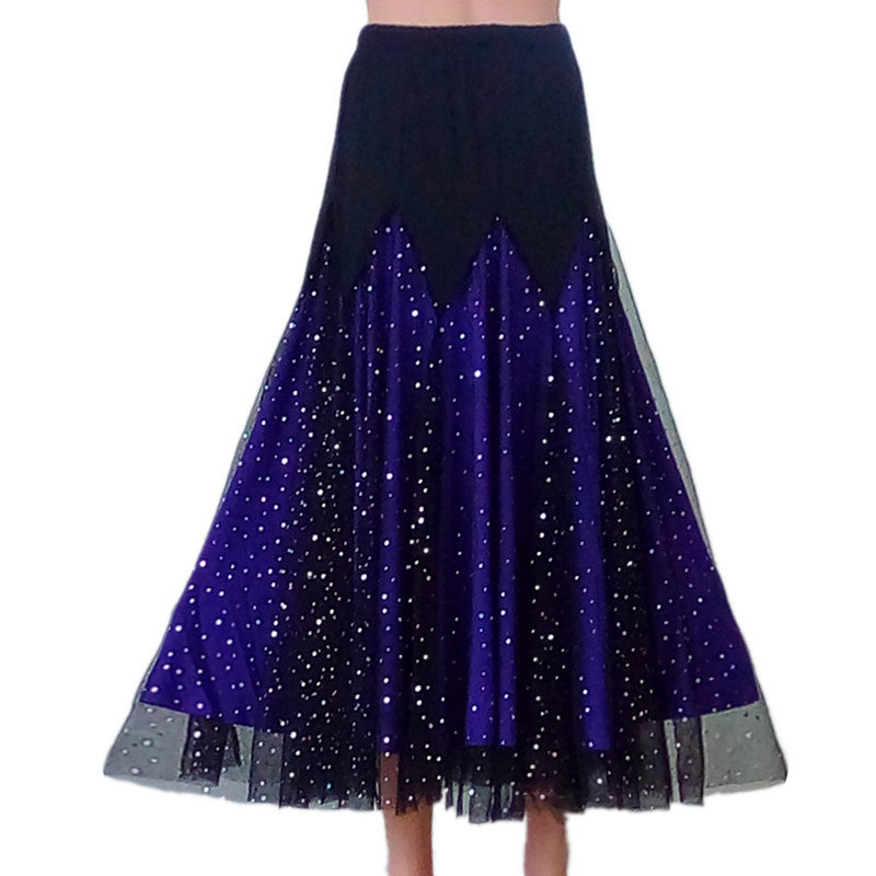 Ladies Modern Swing Skirt Waltz Ballroom Dance Practice Long Dress