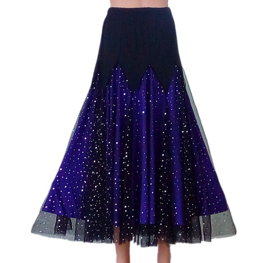 Ladies Modern Swing Skirt Waltz Ballroom Dance Practice Long Dress