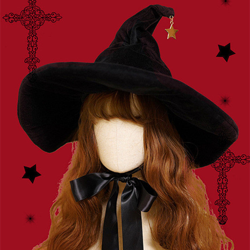 Women's Large Brim Velvet Solid Color Hat