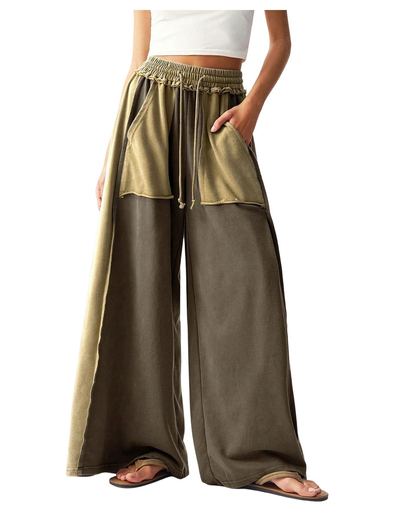 Cotton Casual Loose Japanese Style Retro Minority Splicing Design Casual Pants