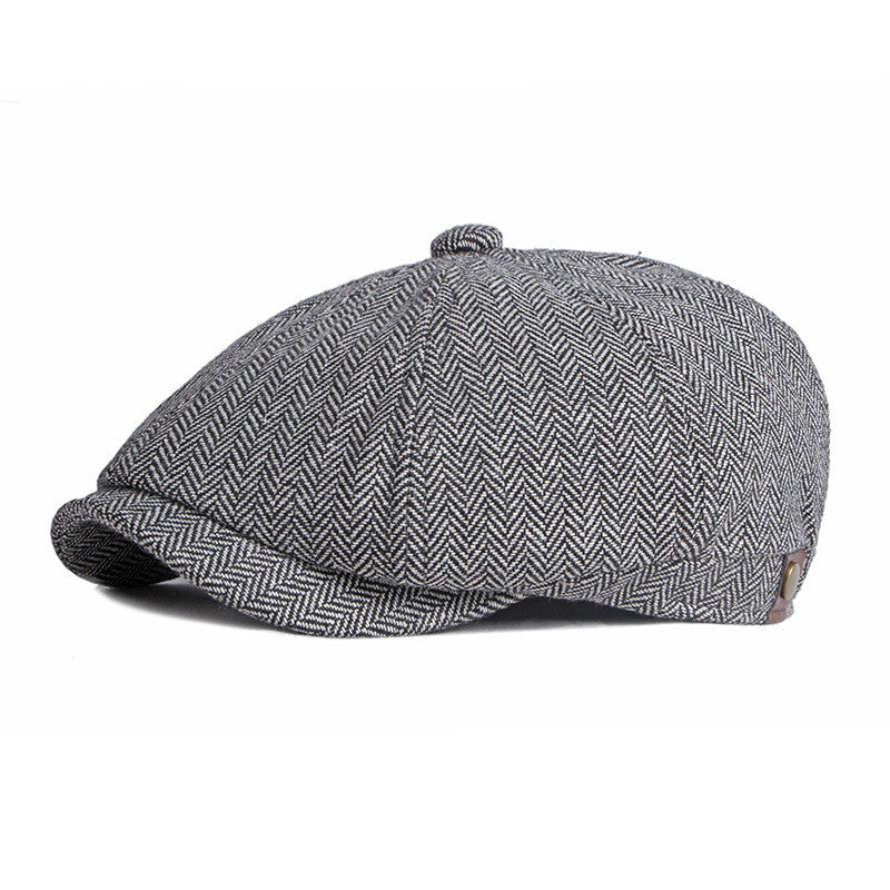 British Retro Octagonal Hat Men's Literary Leisure