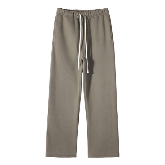 Fleece-lined Thickened American Zipper Men's Sweater And Pants
