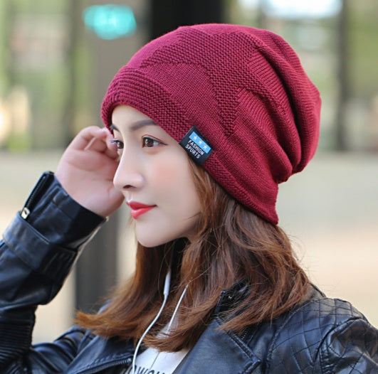 Three Dimensional Five Pointed Star Knitted Hat