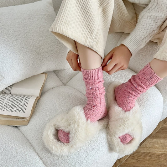 Womens Thick Insulated Wool Mid-calf Socks
