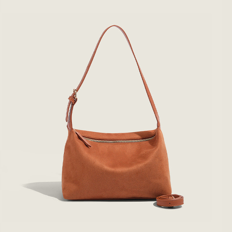 Women's Autumn And Winter New Suede Matte Suede Underarm Bag