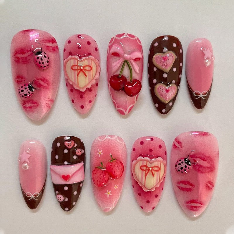 Women's Three-dimensional Flower Butterfly Love Nail Sticker