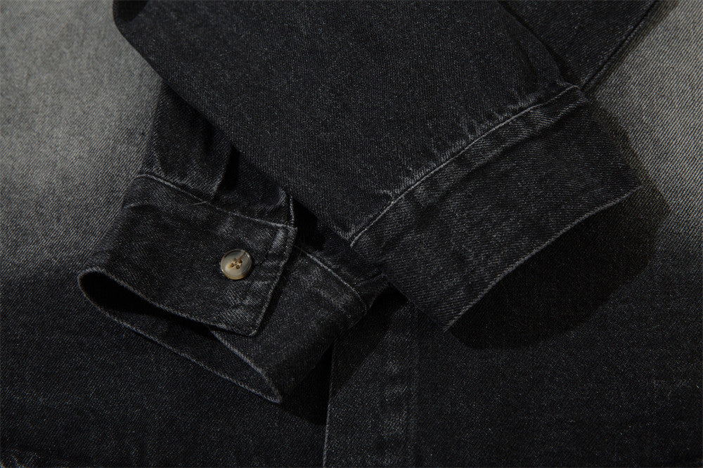 National Fashion High Street Niche tegneserieprint denim skjortejakke