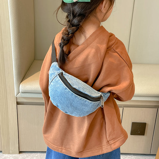 Boys And Girls Fashion Solid Color Sports Fanny Pack
