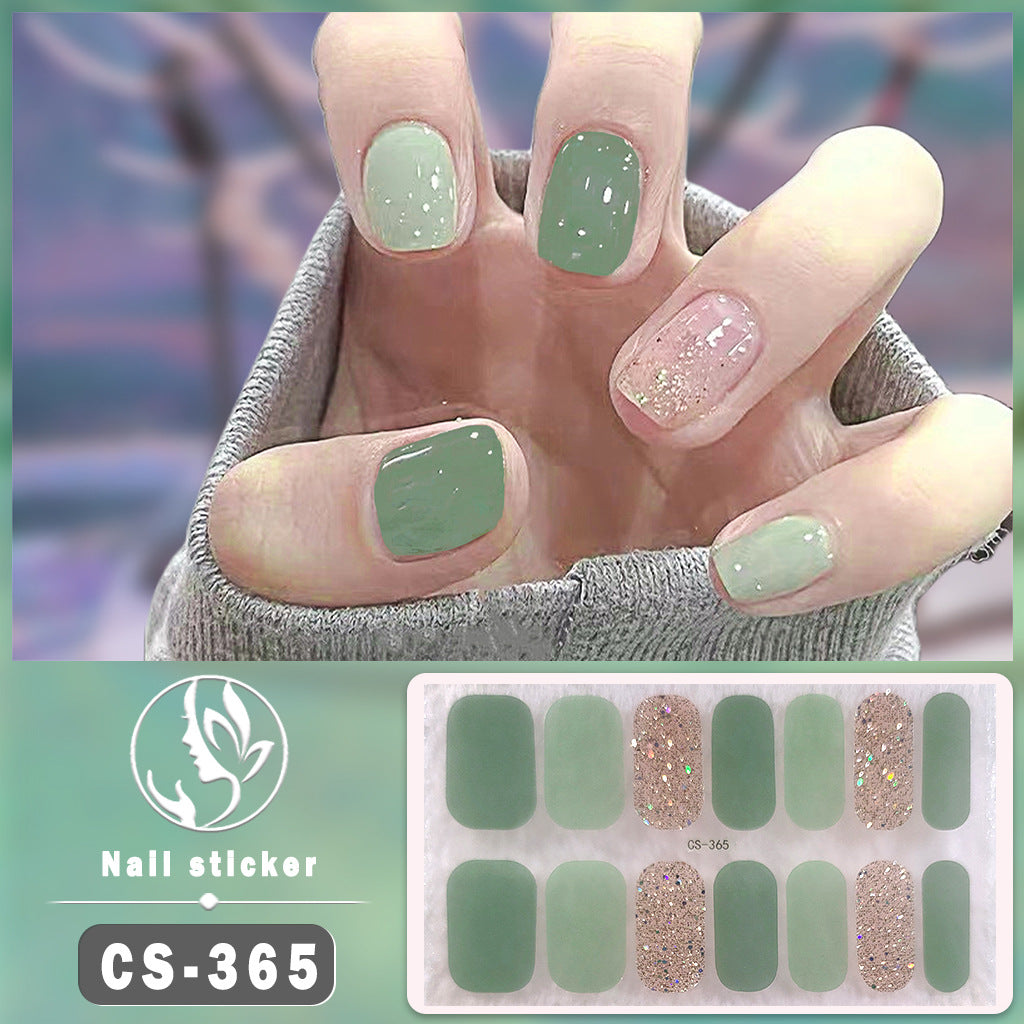 Waterproof Solid Color Nail Art Nail Shaped Piece