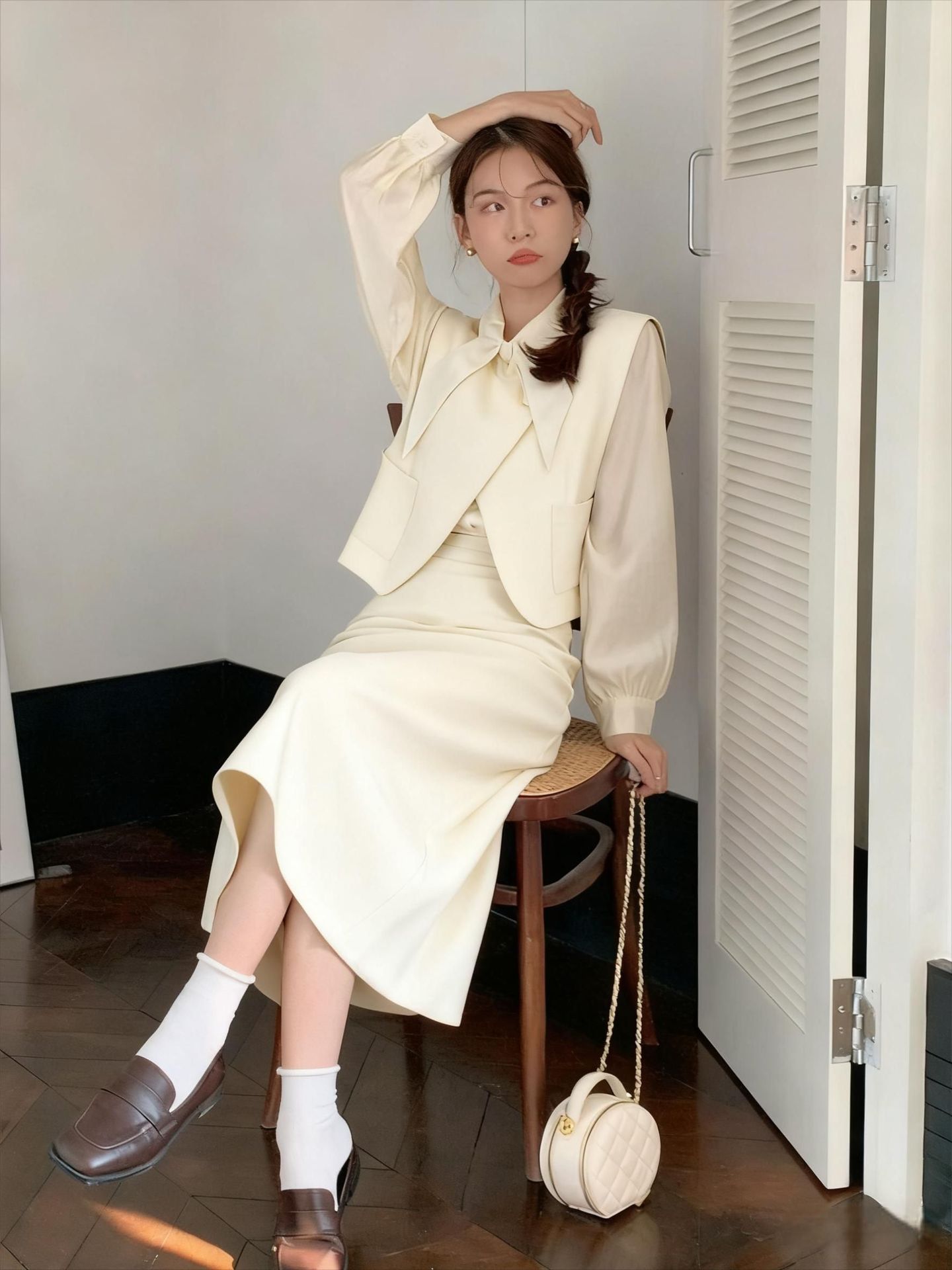 Split Sheath Skirt Mid-length Straight Skirt For Women