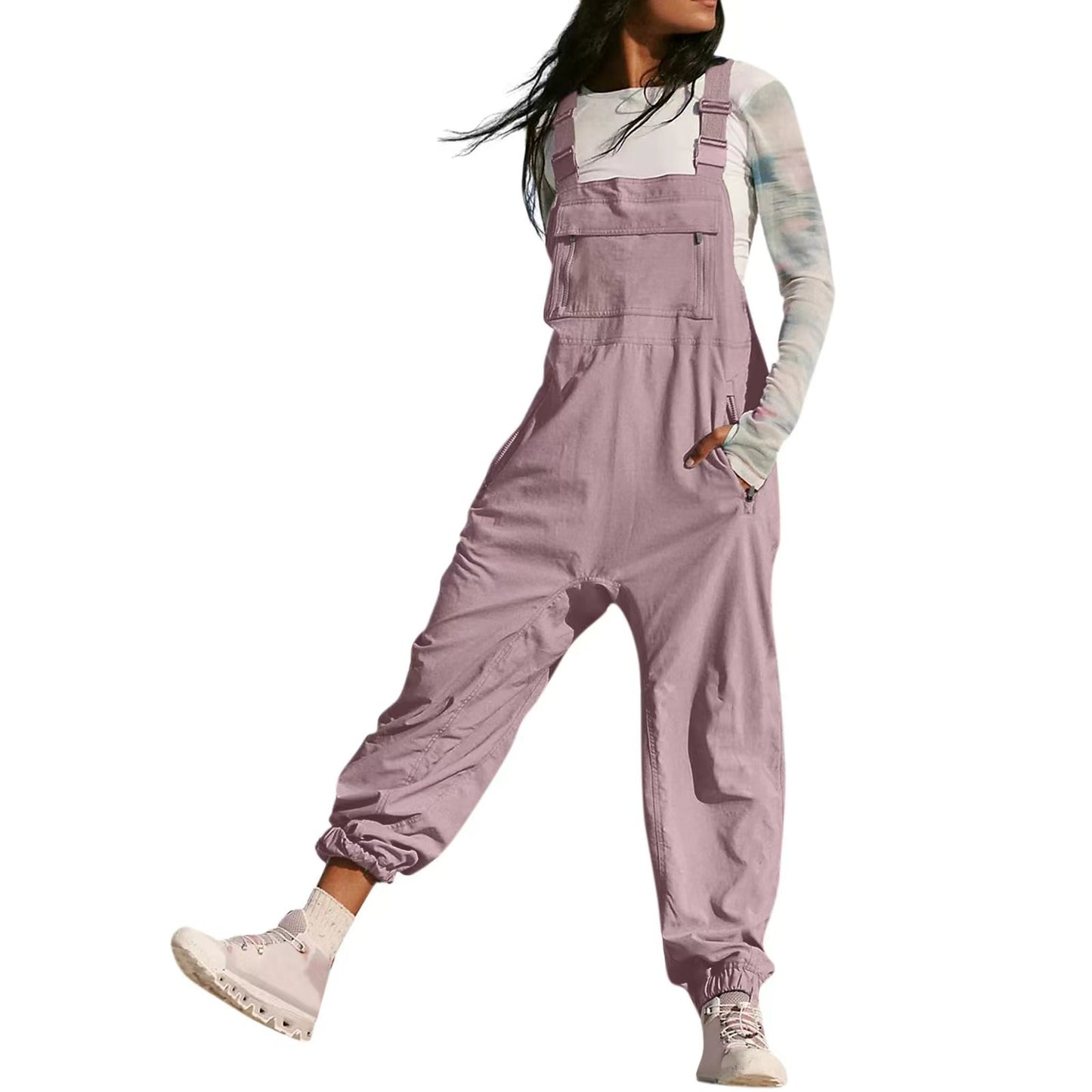 Arbejds Bib Top Bukser Amazon Fashion Fritid Tilspidset Jumpsuit
