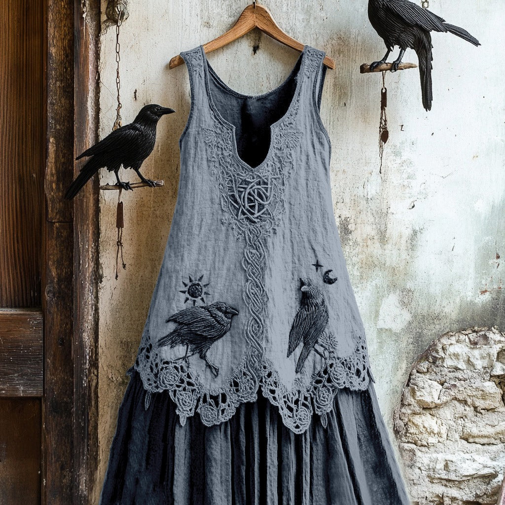 3D Printed Pattern Short-Sleeved Women's Dress