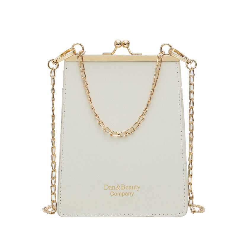 Diagonal Mobile Phone Bag Korean Casual Ladies Wallet Large-capacity Chain Clip Buckle Shoulder Mini Bag