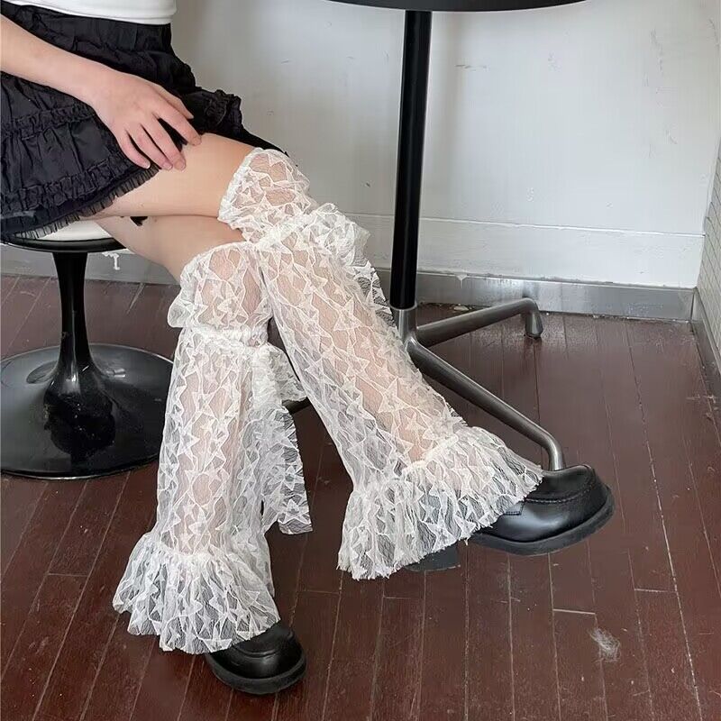 Pige Sød Pige Fodsok Lolita Sød XINGX Tynd Blonde Benvarmer