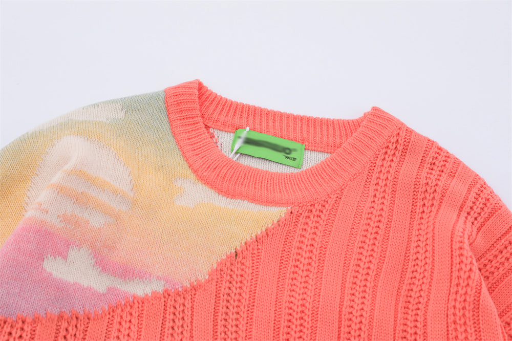 Knitted Loose Casual Cotton Knitwear Men
