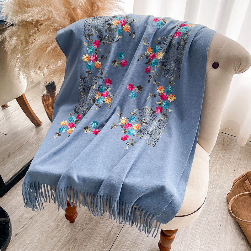 Women's Versatile Long Tassel Scarf