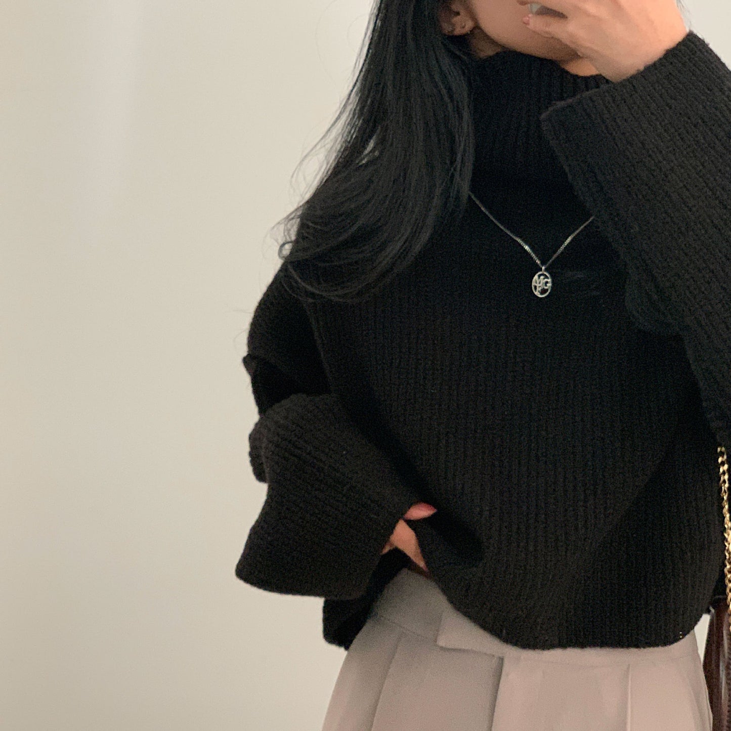 Thick Turtleneck Women's Long-sleeved Short Sweater