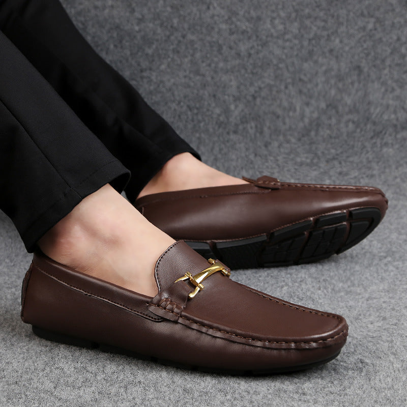 Gommino herreslips-on i koreansk mode