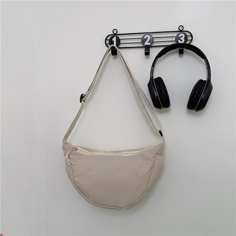 Solid Color Fashion Western Style All-matching Ins Korean Style Shoulder Messenger Bag