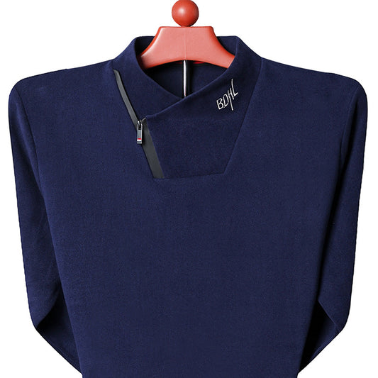 Dobbeltsidet fløjl langærmet sweater til mænd