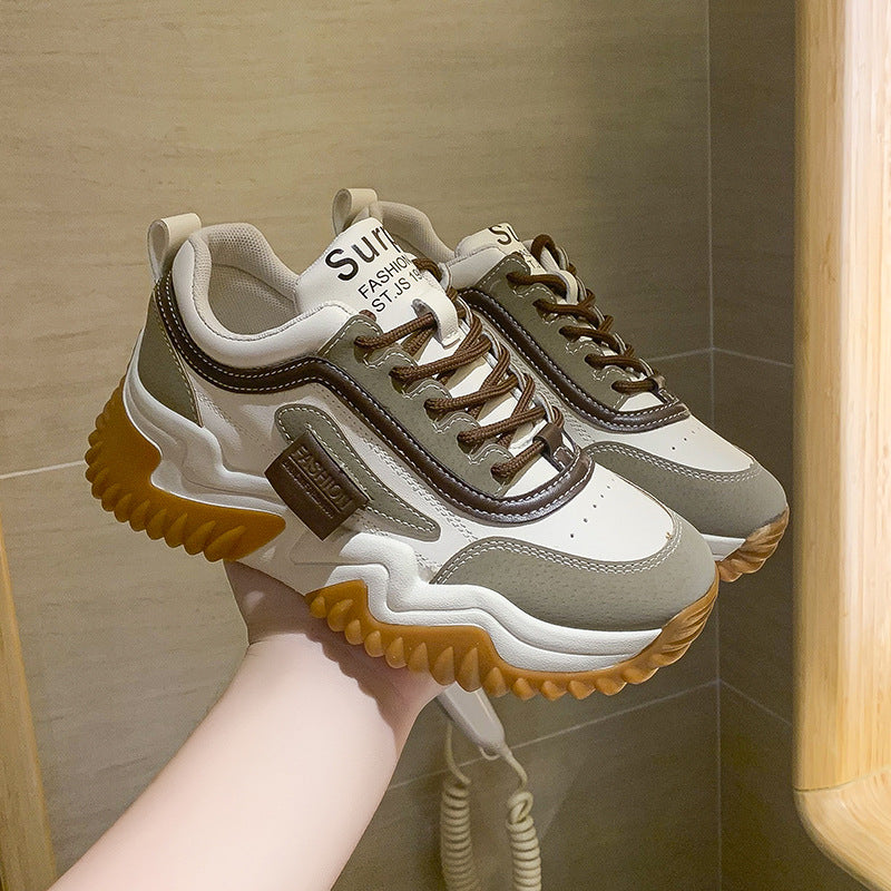 Moderigtig all-match internetberømthed stegte gade-studerende tykbundet øget fritids-sneaker