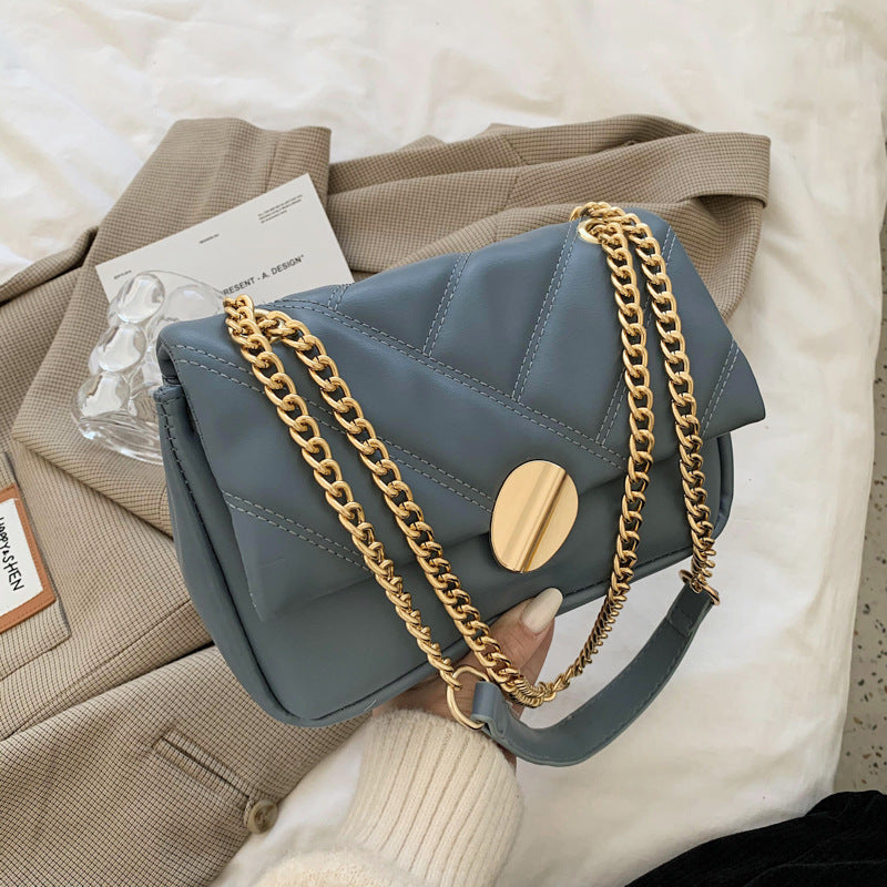 Skuldertaske Crossbody Alsidig Modekæde Lille Firkantet Taske