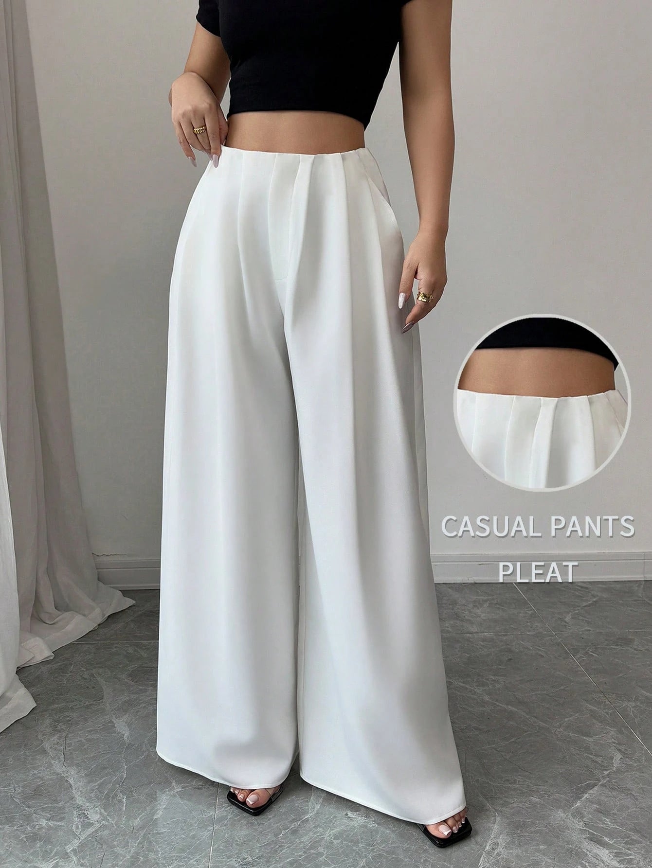 Light-luxury Figure-flattering Draped New Chinese-style Wide-leg Casual Pants