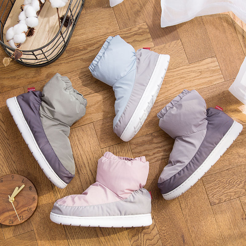 High-top Cotton Shoes For Outer Wear With Cloth And Home Fashion