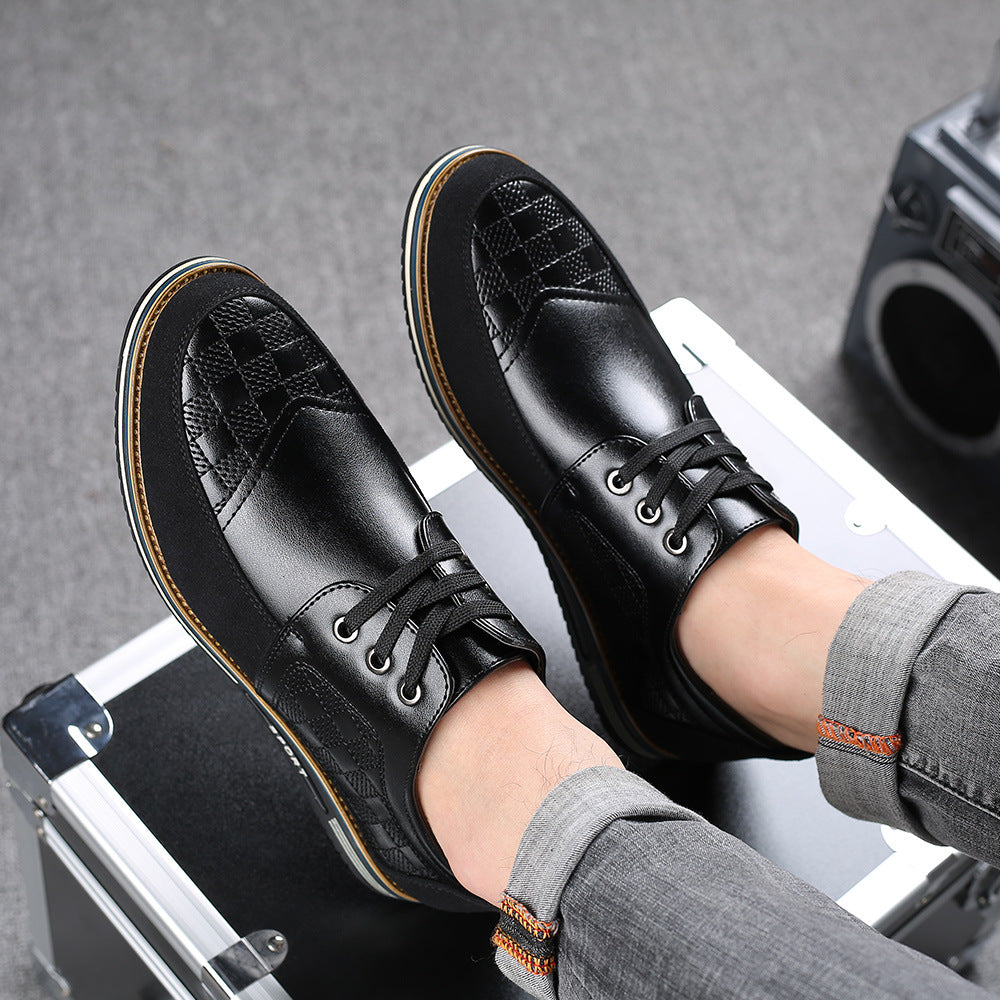 Trendy Casual Shoes Men's Lattice Lace-up Men's Shoes