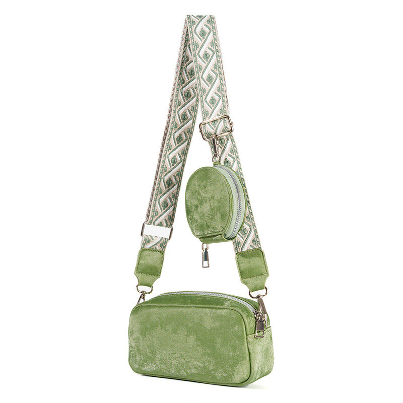 Candy Color Women's Shoulder Messenger Bag Wide Shoulder Strap Mother Bag