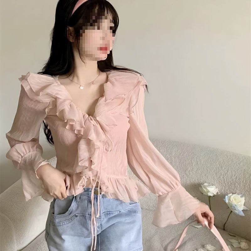 Ice-silk Chiffon Sun-protective Blouse For Women